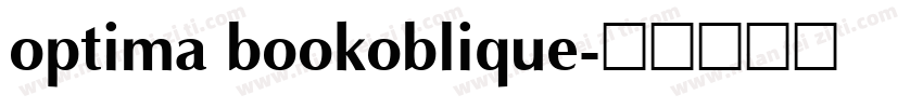 optima bookoblique字体转换